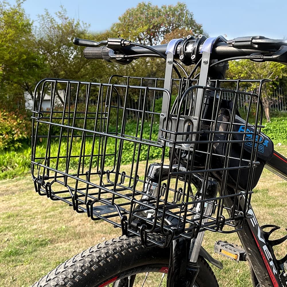 Detachable Folding Image of a Bicycle Basket, Adult Front And Rear Bicycle Bag Rack for sale on Planet of Bikes