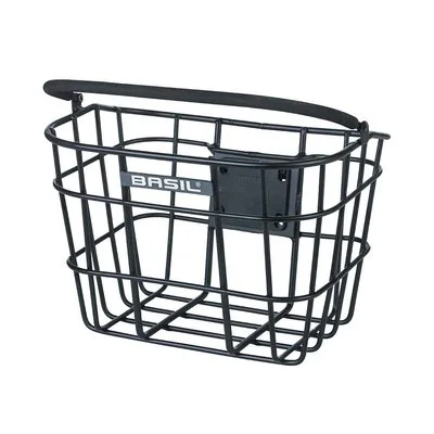 image of basil-bremen-alu-kf-bicycle-basket-front-black for sale on Planet of Bikes