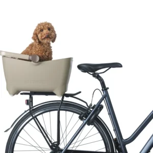 image of basil-buddy-mik-dog-bicycle-basket-rear-biscotti-b for sale on Planet of Bikes