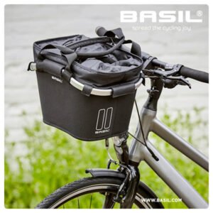 Alternative view of Basil Classic Carry All KF - bicycle basket - front - black