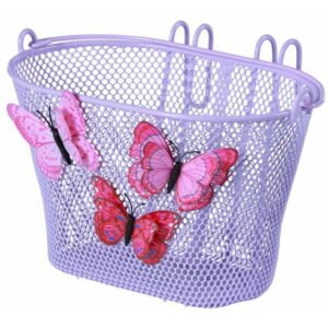 image of Basil Jasmin Butterfly Kids Bike Basket - lila