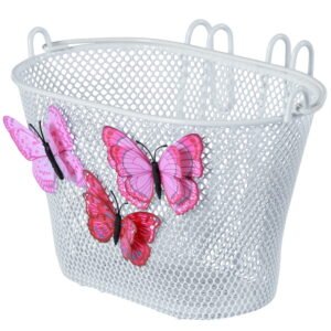 image of Basil Jasmin Butterfly Kids Bike Basket - White for sale on Planet of Bikes