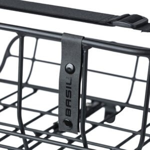 image of basil-portland-bicycle-basket-front-matt-black for sale on Planet Of Bikes