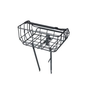 image of basil-portland-bicycle-basket-front-matt-black for sale on Planet Of Bikes