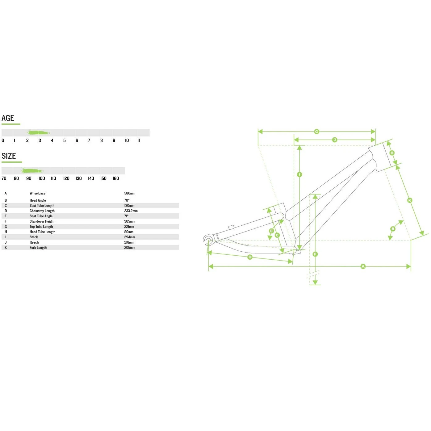 Bigfoot 12 – 12″ Children’s Balance Bike – 2024 Image of Early Rider Bigfoot 12 - 12" Children's Balance Bike - 2024 product sheet description and sizes